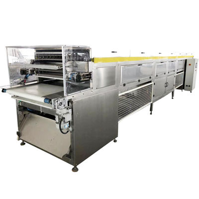 Giá tốt. Máy phủ sôcôla bánh quy Pocky 1300kg / h Với hạt trang trí làm mát không khí trực tuyến