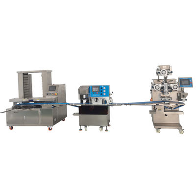 Giá tốt. Dây chuyền sản xuất bánh năng lượng điều khiển bằng PLC, máy làm bánh quy gấu trúc ba màu Trực tuyến